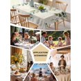 thumbnail image 5 of Eucalyptus Leaves Table Cloth, Watercolor Weeping Teal Botanical Vintage Waterproof Tablecloth for Rectangle Tables, Reusable Washable Fabric Table Cover for Restaurant Kitchen Dining Tables 54"x108", 5 of 6