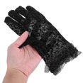 thumbnail image 4 of 2pcs Mesh Gloves for Women: Short Sheer Gloves Leopard Print Breathable - Minimalist Lace Mittens for Tea Parties Wedding Prom Opera, 4 of 4