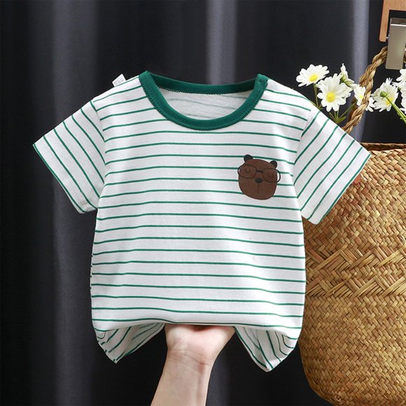 Weiqiqre Girls' Fashion Tees , Children's Short-sleeved T-shirt Cotton Girls Summer Baby Baby Summer Boys Top