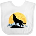 thumbnail image 3 of Inktastic Wolf Wilderness Mountains Moon Boys or Girls Baby Bib, 3 of 4