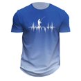thumbnail image 1 of LUOGENLI T-shirts pour Homme pour Hommes T-Shirt Dégradé 3D à Manches Courtes à Col Rond T-Shirt Homme T-shirts Amusants T-shirts Graphiques T-shirts de Pâques pour Homme T-Shirt Graphique Saint-Valentin Bleu Clair TG, 1 of 4