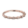 thumbnail image 3 of 0.18ct Petite Diamond Moissanite Distance 18K Rose Gold Over Silver Wedding Band, 3 of 4