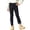 Black, variant on Girls Fleece Lined Leggings Thick Thermal Tights Kids Winter Soft Full Length Stretchy Pants Size 6 Years