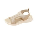 thumbnail image 2 of Viluyesy Women's Comfort Sandals, Soft Sole Mesh Breathable Summer Causal 2025 Causal Walking Wedge Shoes Beige 6, 2 of 9