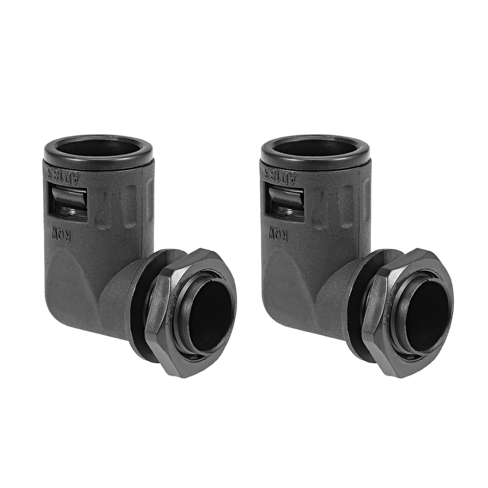 Corrugated Tube Connector 90 Degree AD18.5 Conduit Hose Joint Clamps 2 Pcs