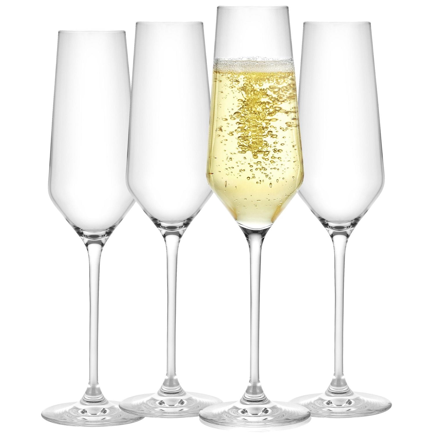 Layla Crystal Champagne Glasses - 6.7 oz - Set of 4