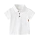 thumbnail image 1 of Gibobby blusas aesthetic Niños Infante Niño Niño Bebé Niños Camisa Sólida Manga Corta Bolsillo Camiseta Blusa Tops Trajes(Blanco, 4-5 Años), 1 of 5
