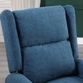 thumbnail image 5 of Dinosisco Swivel Glider Rocker for Nursery, Wingback Upholstered Nursery Recliner in Blue, 5 of 5