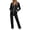 Black, variant on Sweatsuits Women 2 Piece Outfit Womens Casual Hooded Tracksuit Set Solid Zip Up Sweatshirt Drawstring Track Suit Green XL