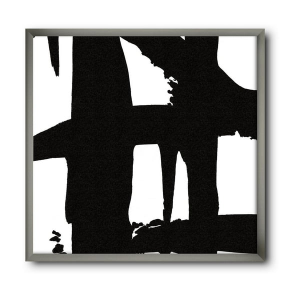 Designart Black & White Crossing Paths II Framed Wall Art