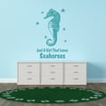 thumbnail image 3 of SEA HORSES - Blue Stars & Sea Horse Animal Vinyl Decoration Sticker Aquatic Creature Design Just A Girl That Loves Sea Horses Lettering Art Home Bedroom Wall Decal 6" x 10", 3 of 5