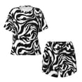 thumbnail image 4 of Lsque Leopard And Zebra 2 Women's Short-Sleeved Pajama Set - 2 Piece Soft and Lightweight Sleepwear Set-Small, 4 of 9