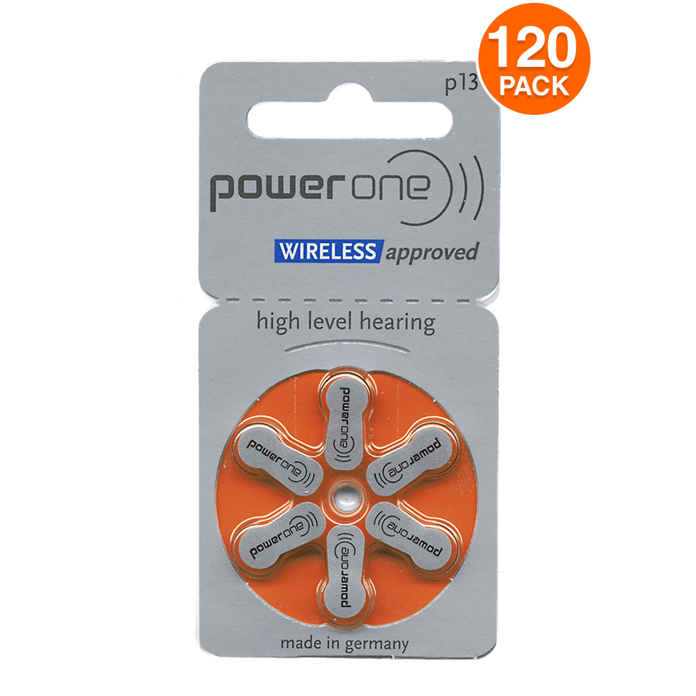 Power One Size 13 Hearing Aid Batteries (120)