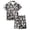 Grey*, variant on RUTAYY Girls Pajama Set Short Sleeve Top and Shorts Halloween Ghost Flower Graphic Comfortable Nightwear Yellow