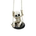 thumbnail image 2 of Halloween Skeleton Tire Swing Hanging Decor, Gothic Garden Yard Ornament with Chains, Spooky Outdoor Decoration (Style A), 2 of 7