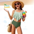 thumbnail image 4 of Swimsuits for Teens Girls Swimsuit Multi-Strap Printed Bathing Suit Cross-Back with Metal Ring Girls Swimsuit Size 7-16 Years, 4 of 5