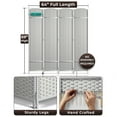 thumbnail image 3 of Sorbus 4 Panel Room Divider Tall Privacy Partition Screen Extra Wide Double Hinged Mesh Hand-Woven Folding Wall Divider - 6ft, 3 of 6