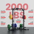 thumbnail image 6 of Forgemus Smith Machine Home Gym, 2000LBS Power Rack Cage with Cable Crossover for Full Body Workout, 6 of 12