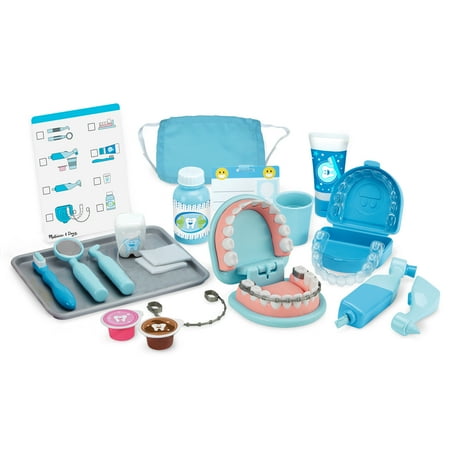 Melissa & Doug Super Smile Dentist Kit With Pretend Play Set of Teeth And Dental Accessories (25 Toy Pieces)