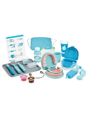 Melissa & Doug Super Smile Dentist Kit With Pretend Play Set of Teeth and Dental Accessories-25 Pieces, Pretend Dentist Play Set Kit for Kids Ages 3+