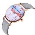 thumbnail image 2 of Montre à Quartz Bracelet en Cuir PU Mode Cadran Rond Simple Montre-Bracelet pour Femmes (Gris), 2 of 3