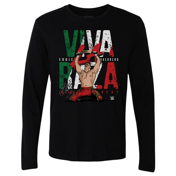 Men's 500 Level Black Eddie Guerrero Viva La Raza Long Sleeve T-Shirt