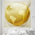 thumbnail image 1 of Earth Tapestry, Vivid Style Earth in Yellow Color World Sphere Global International Theme, Fabric Wall Hanging Decor for Bedroom Living Room Dorm, 5 Sizes, Yellow Beige, by Ambesonne, 1 of 1