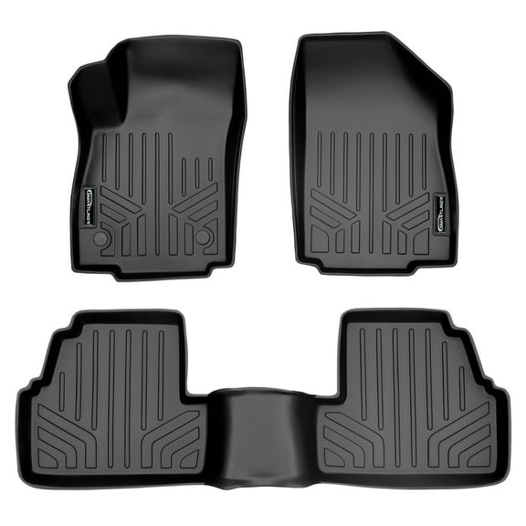 SMARTLINER Custom Fit Floor Mats 2 Row Liner Set Black Compatible With 2013-2022 Buick Encore / 2014-2022 Chevrolet Trax