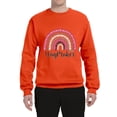 thumbnail image 3 of Waymaker Rainbow Inspirational/Christian Unisex Crewneck Graphic Sweatshirt, Orange, Medium, 3 of 5