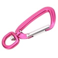 thumbnail image 2 of Snap Hook, Aluminum Alloy Snap Link Simple Ultra Light Anti Entanglement Compact  For Hammock For Keychains For Dog Leash Rose Red,Silver,Black, 2 of 8
