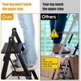thumbnail image 2 of Aluminum Step Ladder 3 Step Folding Step Stool Ergonomically Slope Wide Anti-Slip Pedal, 350 Lbs Capacity Sturdy Stepping Ladder Stepladder for Home, Office, Kitchen, 2 of 8