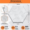 thumbnail image 3 of Paneles acústicos autoadhesivos de 18 unidades, paneles acústicos hexagonales de 12 x 10 x 0,4 pulgadas, para estudio de grabación, de color gris plateado, gris plateado, 3 of 5