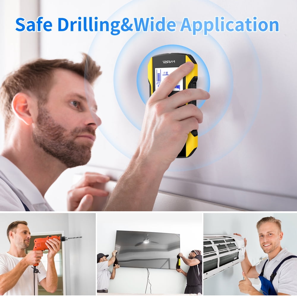 Wall Scanner,Indicator Drill Metal Pipes Rebars Wall Scanner Wooden Wires Metal Scanner Wooden Wires Rebars Tool Indicator Portable Handheld Wall Pipes Rebars Tool Metal S Rebars Iuppa