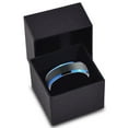 thumbnail image 3 of P. Manoukian Tungsten Wedding Band Ring 6mm for Men Women Black Blue Beveled Edge Brushed Lifetime Guarantee Size 11.5, 3 of 4