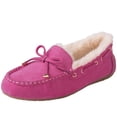 thumbnail image 2 of GLOBALWIN Women's Moccasins Shoes Winter Indoor Outdoor Faux Fur Lined Slippers Hot Pink 10M, 2 of 7