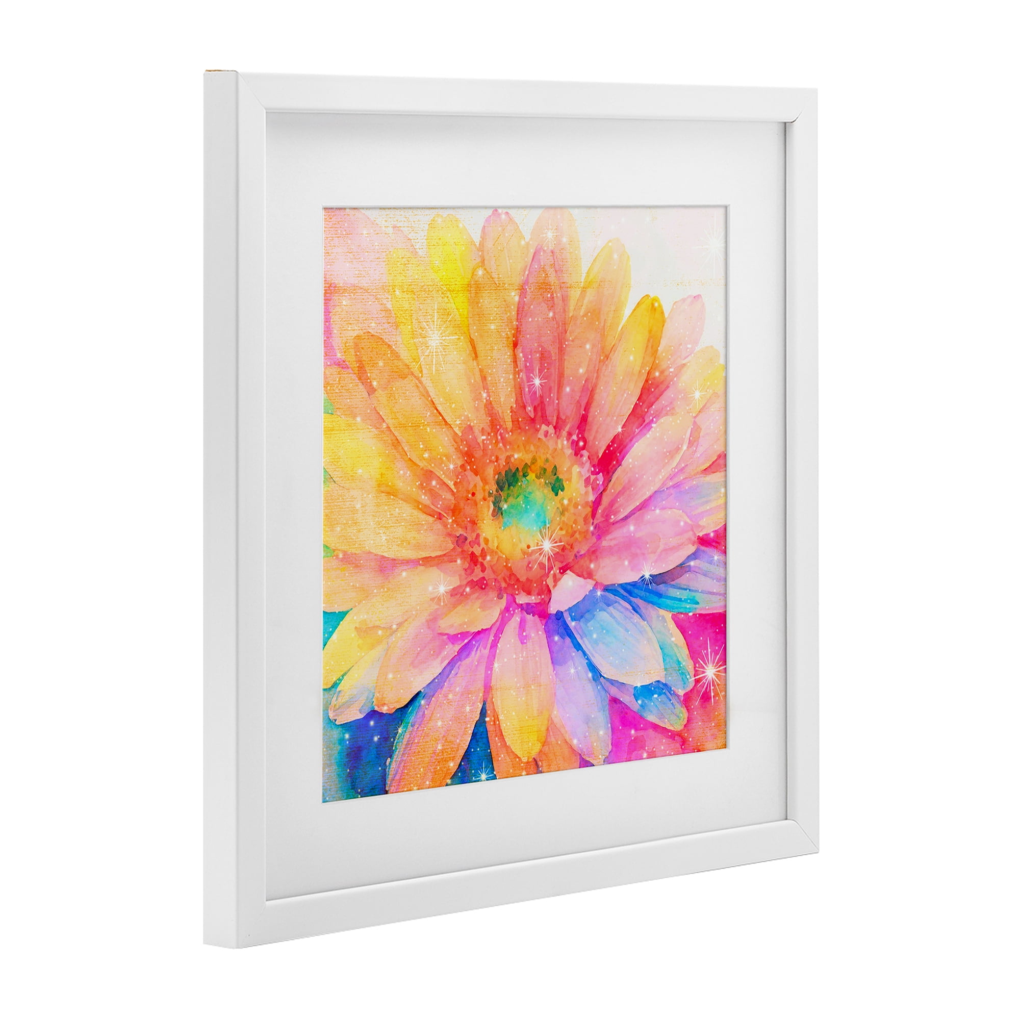 Stupell Industries Bloomtopia Shimmer Blossom White Framed Print Under Glass, design by Vibelicious