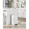 thumbnail image 3 of TLSUNNY 30L Square Step Trash Can, 8 Gal Stainless Steel Garbage Bin with Pedal & Removable Inner Bucket, for Kitchen, Bathroom, 3 of 10