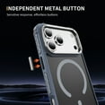 thumbnail image 2 of Magnetic Case for iPhone 17 Pro, Compatible with MagSafe Accessories, Built-in Metal Camera Ring Stand, Military-Grade Protection, Strong Magnets Slim Shockproof Skin Friendly, Gray, 2 of 8