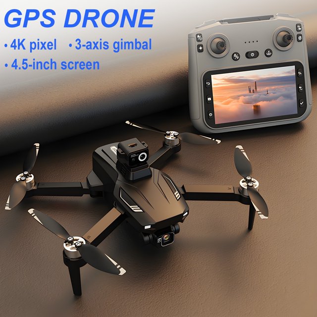 Pisexur Electrónica para Hombres 4K HD GPS Drone con Pantalla Control Remoto 5G Drones RC Quadcopter con Iaser Evitación de Obstáculos Retorno con un Clic 28 Minutos de Duración Electrónica para Niño