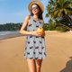 thumbnail image 3 of Easygdp Polka Dot Christmas Dog para Vestido Transpirable de Mujer, Vestido Suelto de Manga Corta con Pliegues y Bolsillos para el Verano, 3 of 7