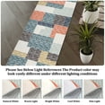 thumbnail image 6 of GlowSol 2'x6' Modern Geometric Runner Rug Washable Non Slip Low Pile Bedroom Runner Rug Soft Foldable Runners for Laundry, Blue/Multi, 6 of 7