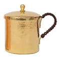 thumbnail image 2 of Taza de cobre martillado Moscow Mule con tapa para café, té y té helado Latón 350ml, 2 of 7