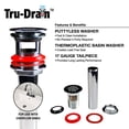 thumbnail image 4 of Keeney TruDrain 1-1/4 in. Open Grid Bathroom Sink Drain without Overflow, Polished Chrome, 4 of 11