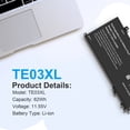 thumbnail image 3 of TE03XL TE03 Battery For HP Pavilion 15-bc Omen 15-AX 849910-850 849570-541, 3 of 7