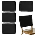 thumbnail image 1 of 4 Pzas de Fundas Elásticas para Respaldo de Silla de Comedor, Funda Protectora de Poliéster para Respaldo de Silla, Respaldo a Prueba de Polvo, Slipcover Gris/negro para Oficina en Casa 19X13.7 Pulga, 1 of 11
