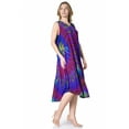 thumbnail image 4 of Sakkas Neja Women's Casual Maxi Summer Sleeveless Loose Fit Tie Dye Tank Dress - 17009-C3 - One Size Regular, 4 of 5
