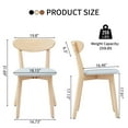 thumbnail image 4 of PHOYAL Dining Chairs Set of 2, Breathable Linen Fabric Curved Kitchen Chairs for Dining Room, Natural, 4 of 7