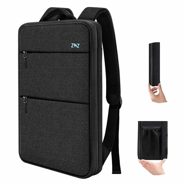 Mochila para portátil ZINZ delgada y ampliable de 15 a 16 pulgadas con puerto USB