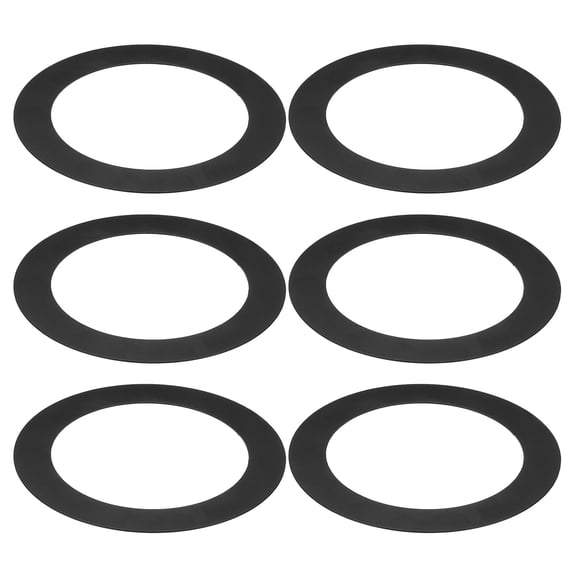 Uxcell Goof Rings Inner Diameter 3.39", Outer Diameter 4.72", 6 Pcs Black