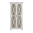 thumbnail image 6 of Bush Furniture Key West Tall Kitchen Pantry Cabinet with Doors and Shelves in Pure White and Shiplap Gray, 6 of 13